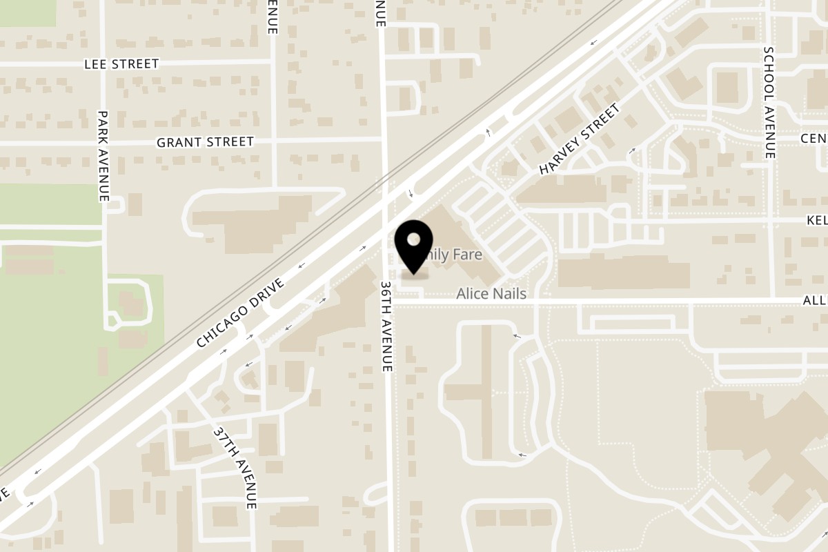 Map showing the location of White Flame Brewing Co. on 5234 36th Ave SW in Hudsonville